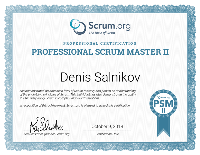 Scrum master certification mock test