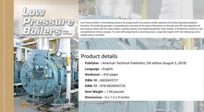 High pressure boilers 6th edition