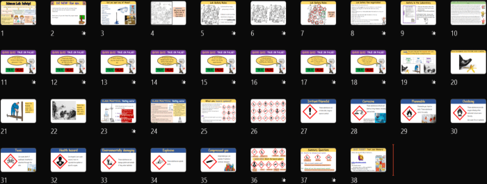 Lab safety symbols review maze