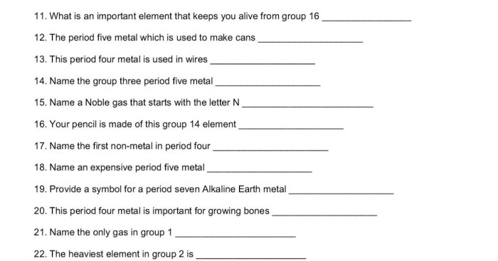 Hunting the elements nova worksheet answers