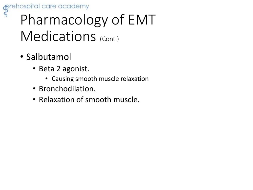 Why should emts study pharmacology