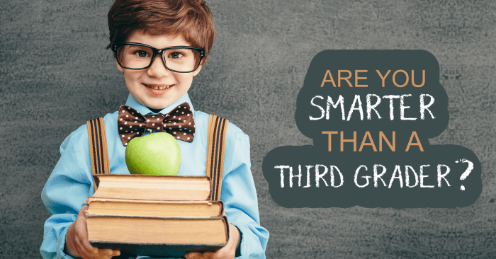 Are you smarter than a 3rd grader