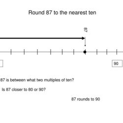 Round 87 to the nearest 10