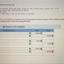 Sundance systems has the following transactions during july