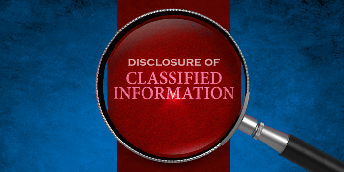 Unauthorized disclosure of classified information test answers